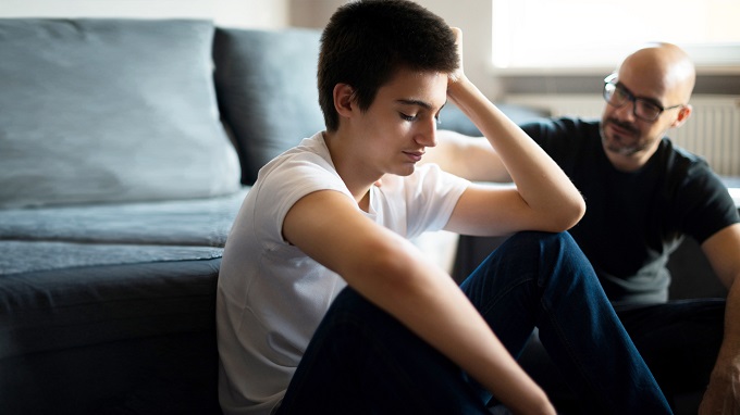 teen sitting