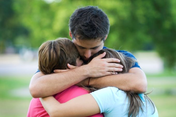 Family hug