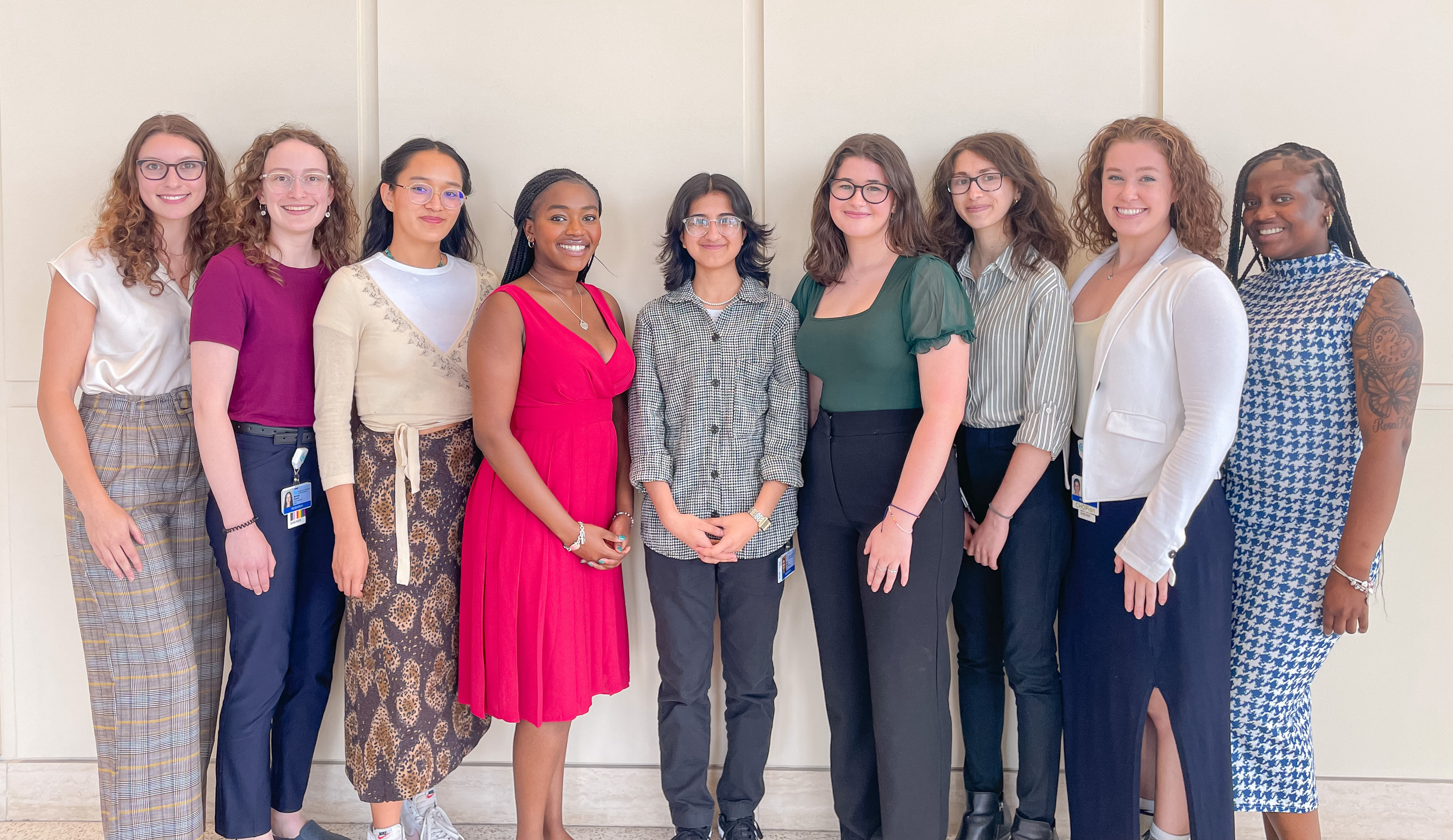 REU Class of 2023 against wall