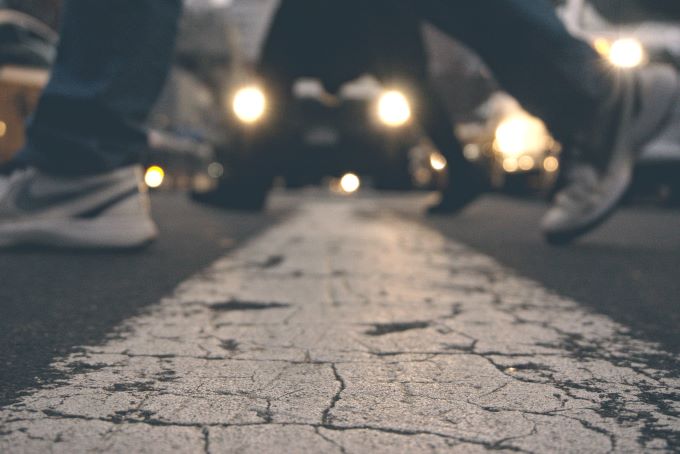 Crossing the street