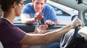 Teen in car