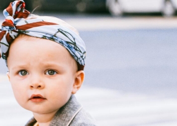 child crossing street