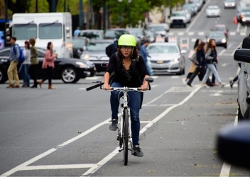 Dr. Megan S. Ryerson in bikelane