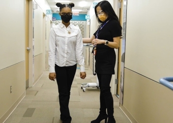 Dr. Christina Master with patient